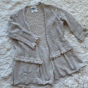 Open knit cardigan